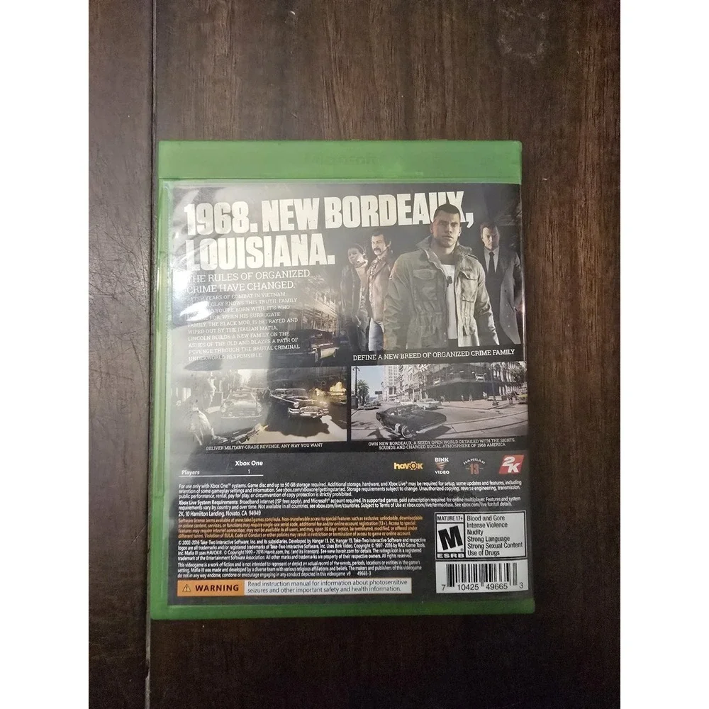 Mafia III - Microsoft Xbox One‎ Complete In Box